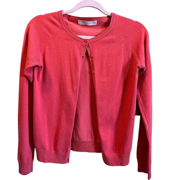 Zara Womens Cardigan Sweater Medium Knit Button Front Long Sleeve Cotton Blend - Picture 1 of 4
